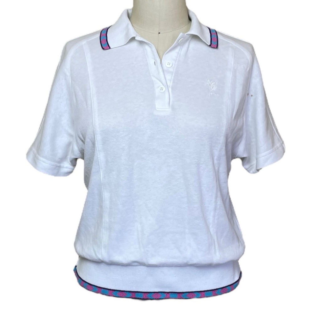 Lily’s of Beverly Hills 70s 80s Vintage Polo Shirt White M